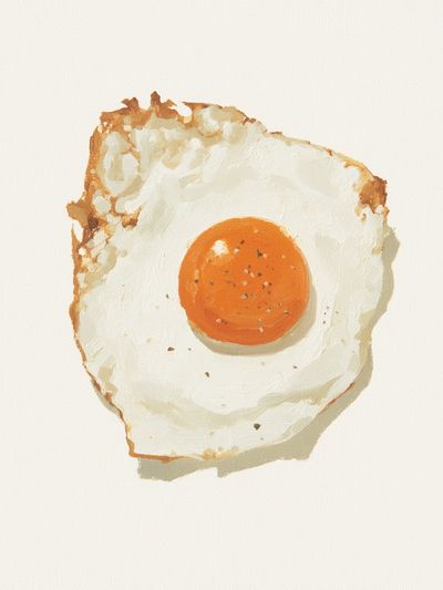 Sunny Side Up Egg Illustration Poster.