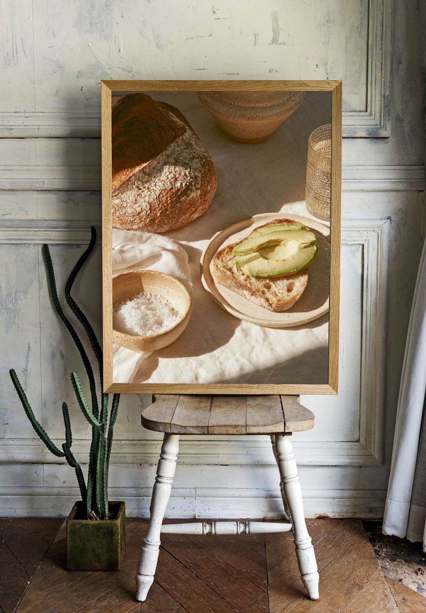 Avocado Toast Still Life Poster. room preview