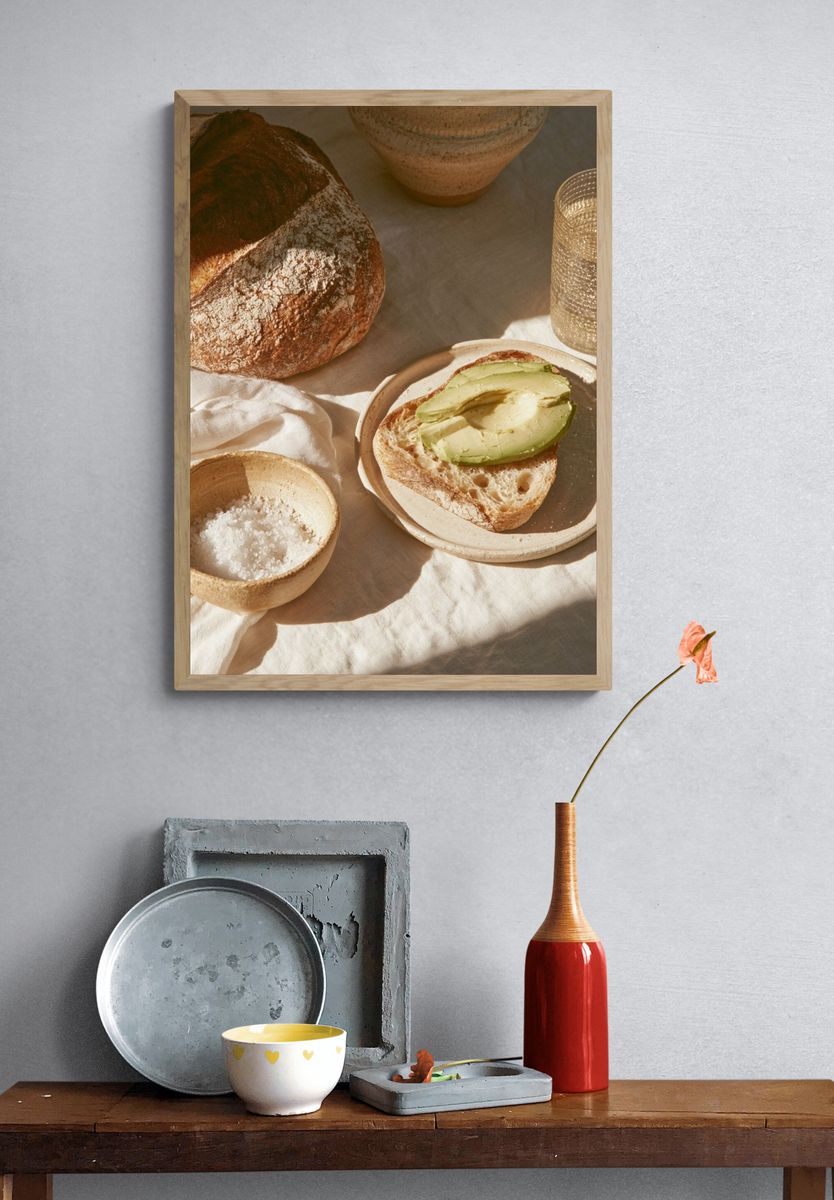 Avocado Toast Still Life Poster. — room view 3