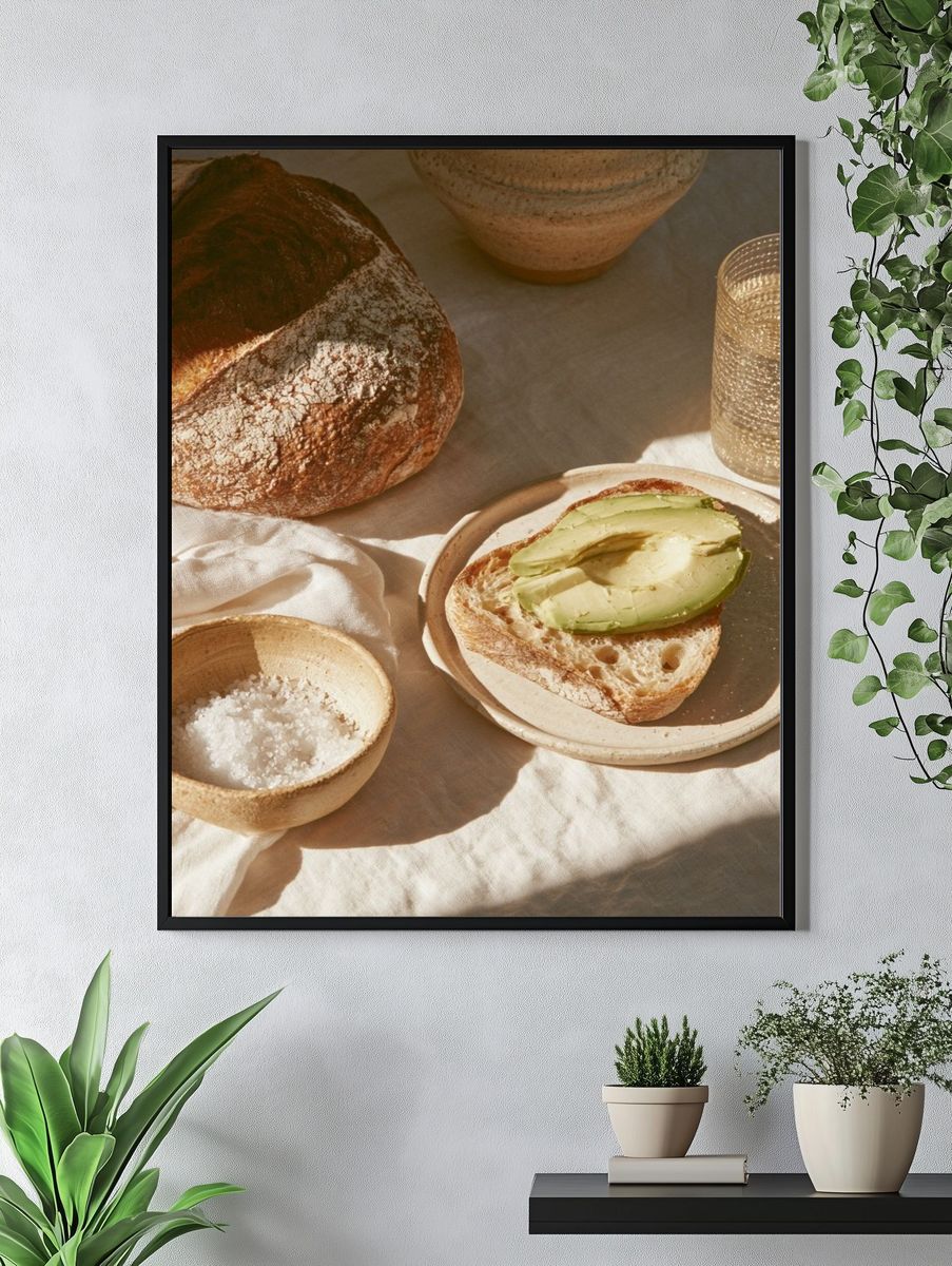 Avocado Toast Still Life Poster. — room view 4