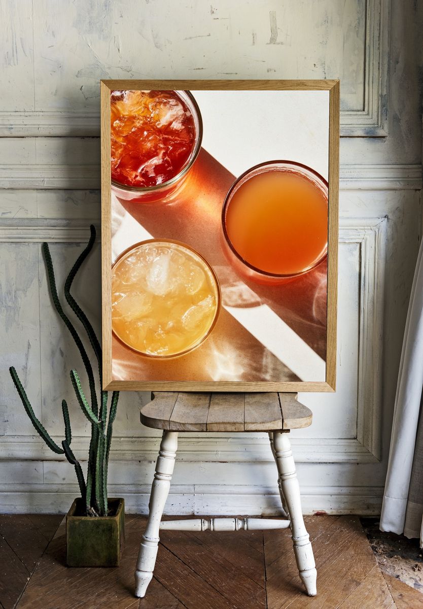 Sunlit Cocktails Photography Poster. room preview