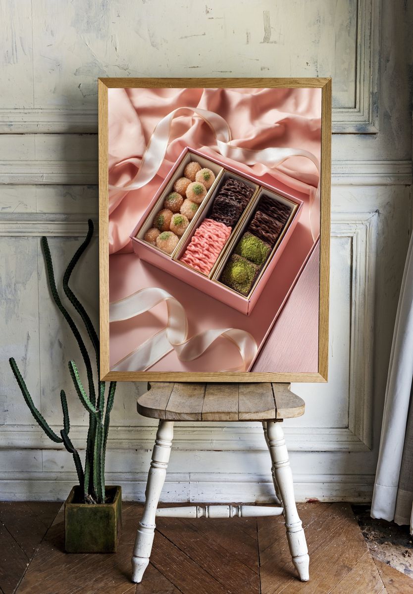 Luxury Dessert Box Photography Poster. room preview