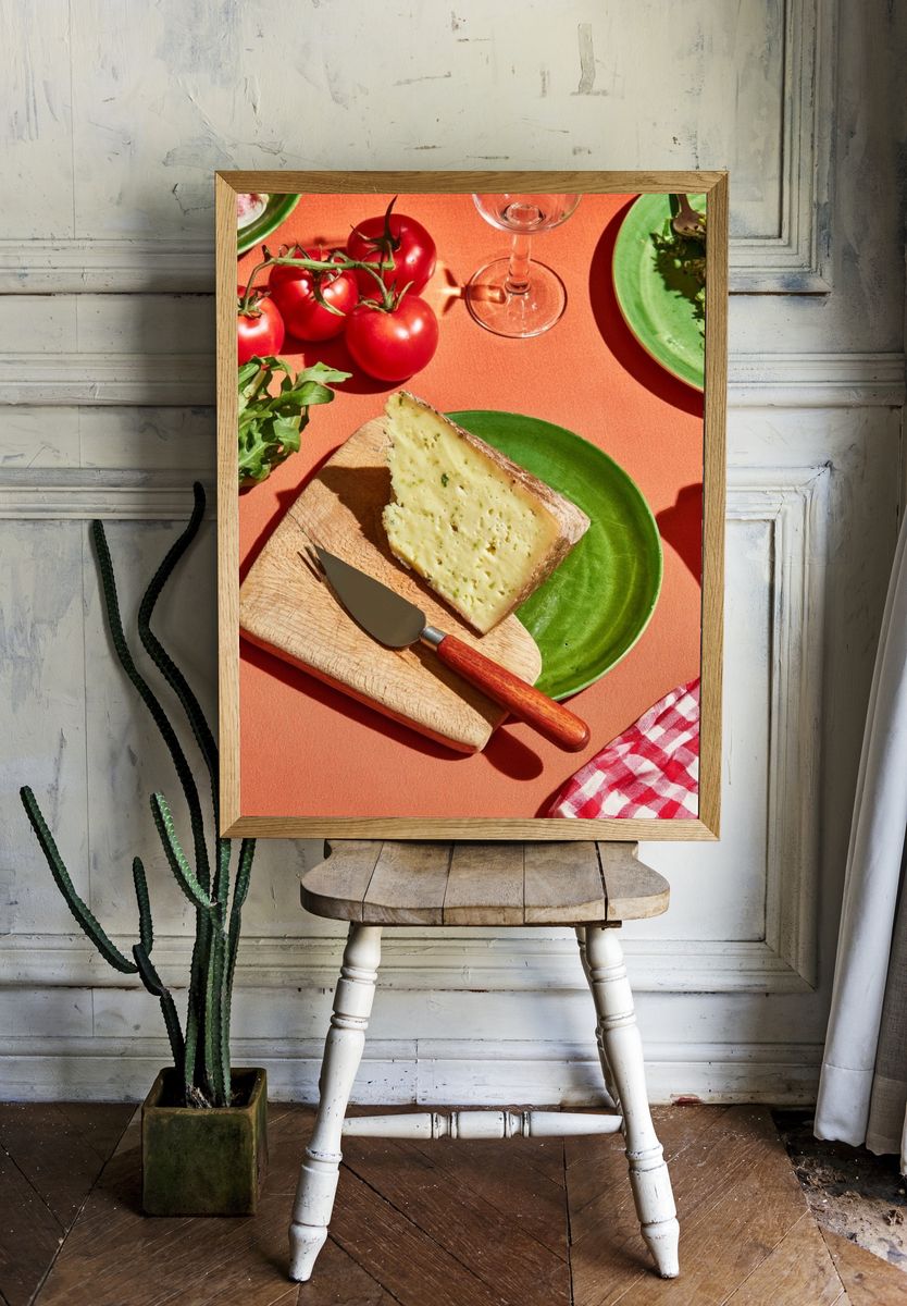 Rustic Cheese Still Life Poster. room preview