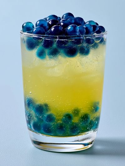 Blue Berry Cocktail Photography Poster. poster