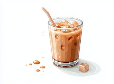 Iced Coffee Illustration Poster. poster print