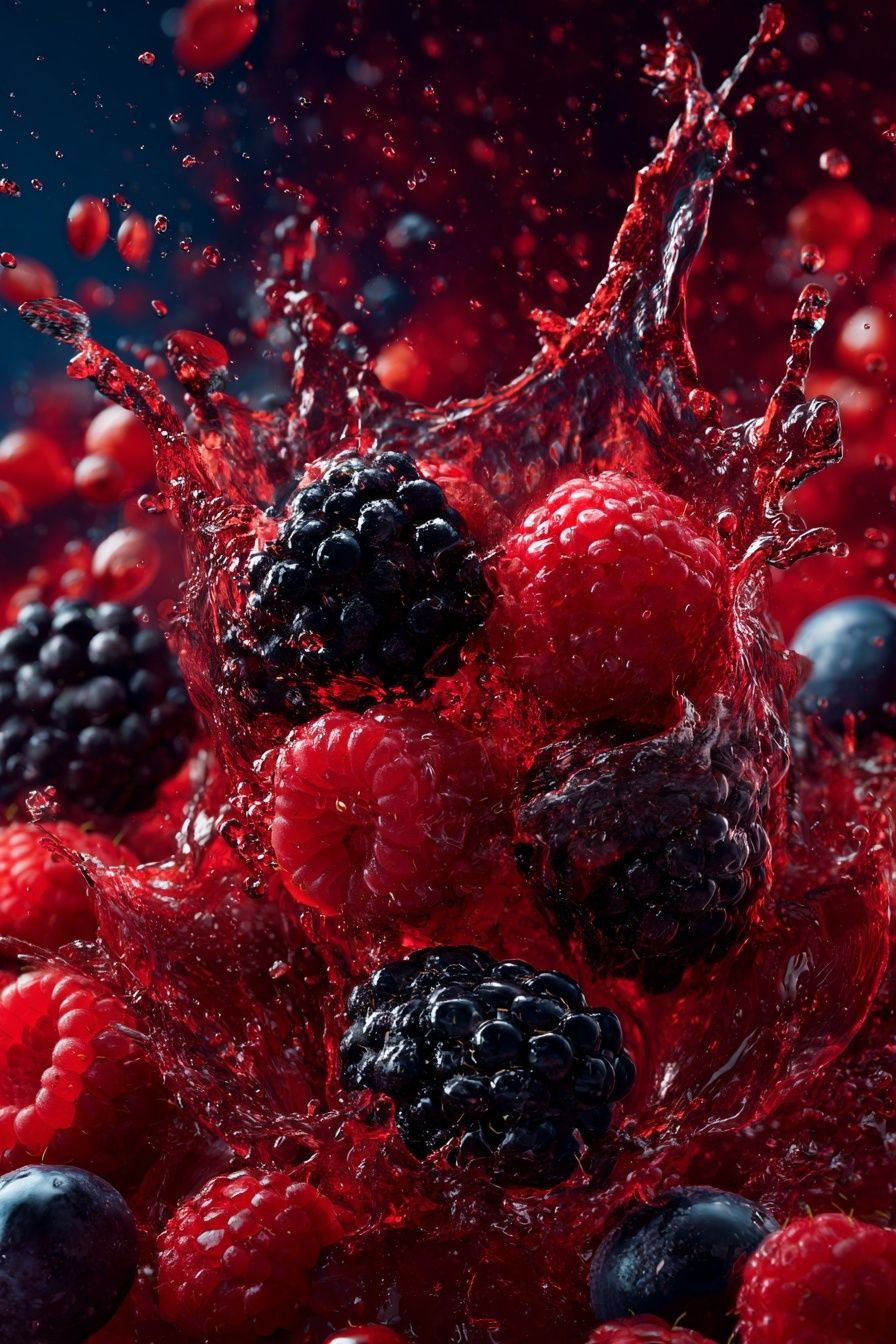 Berry Splash Photography Poster. poster — food-drink art