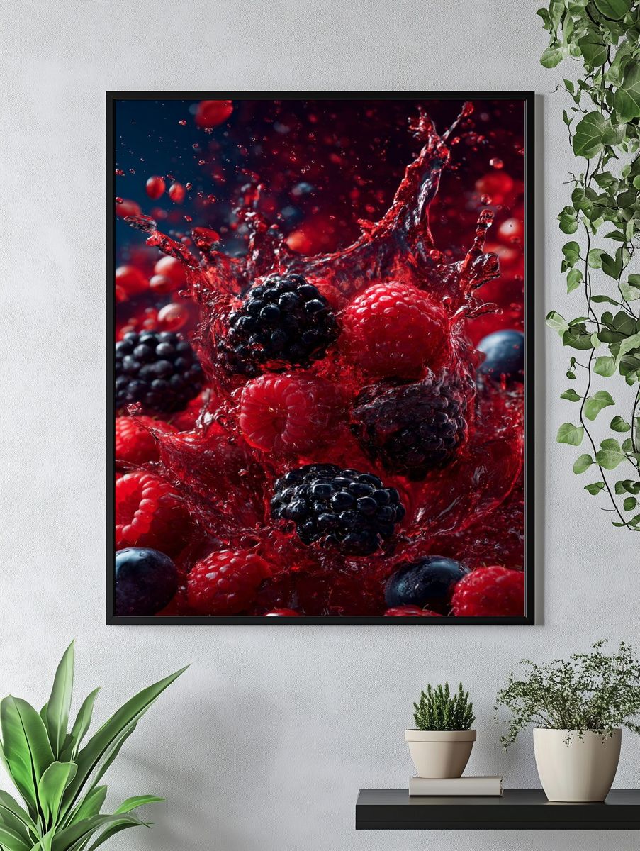 Berry Splash Photography Poster. — room view 4