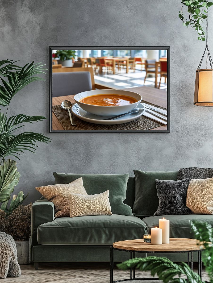 Tomato Soup Table Setting Print. — room view 4