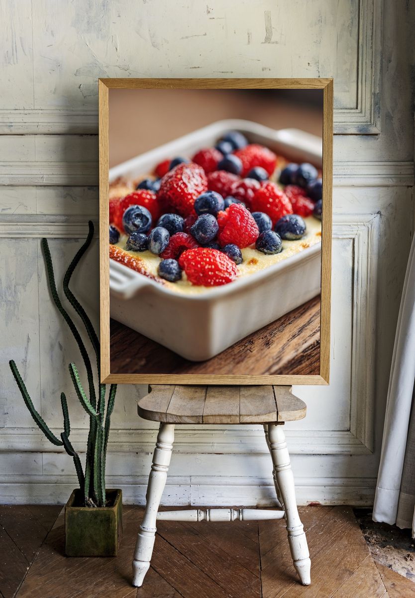 Berry Baked Dessert Food Poster room preview
