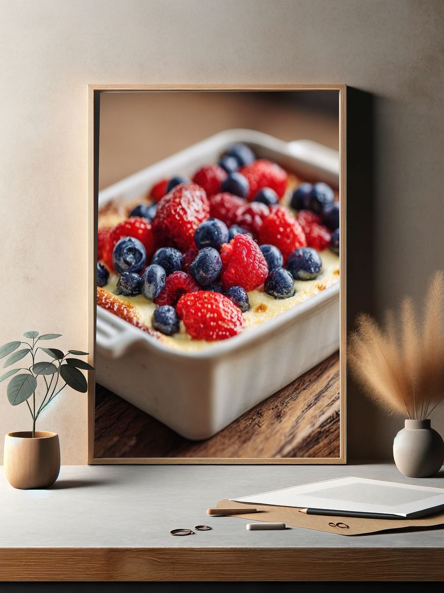 Berry Baked Dessert Food Poster. — room view 2