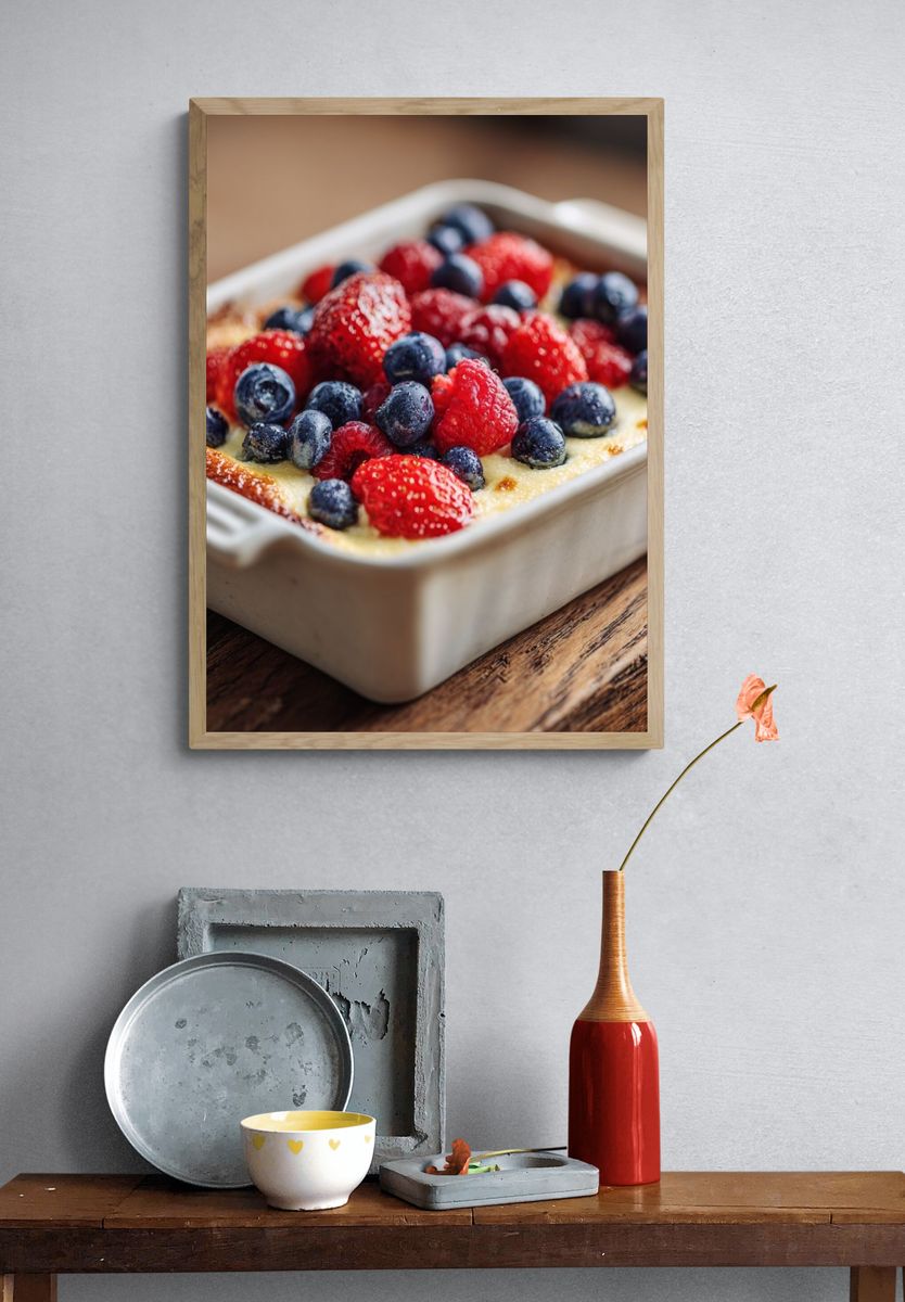 Berry Baked Dessert Food Poster. — room view 3