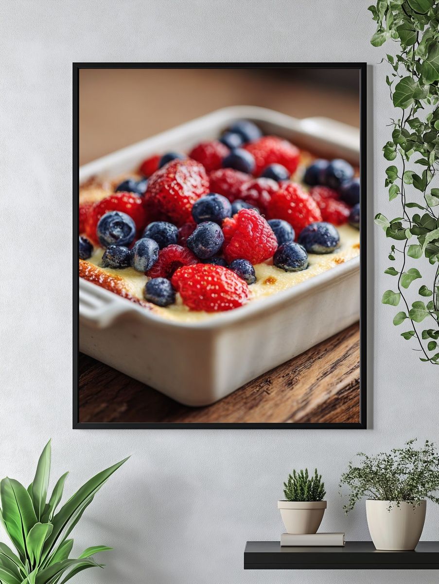 Berry Baked Dessert Food Poster. — room view 4