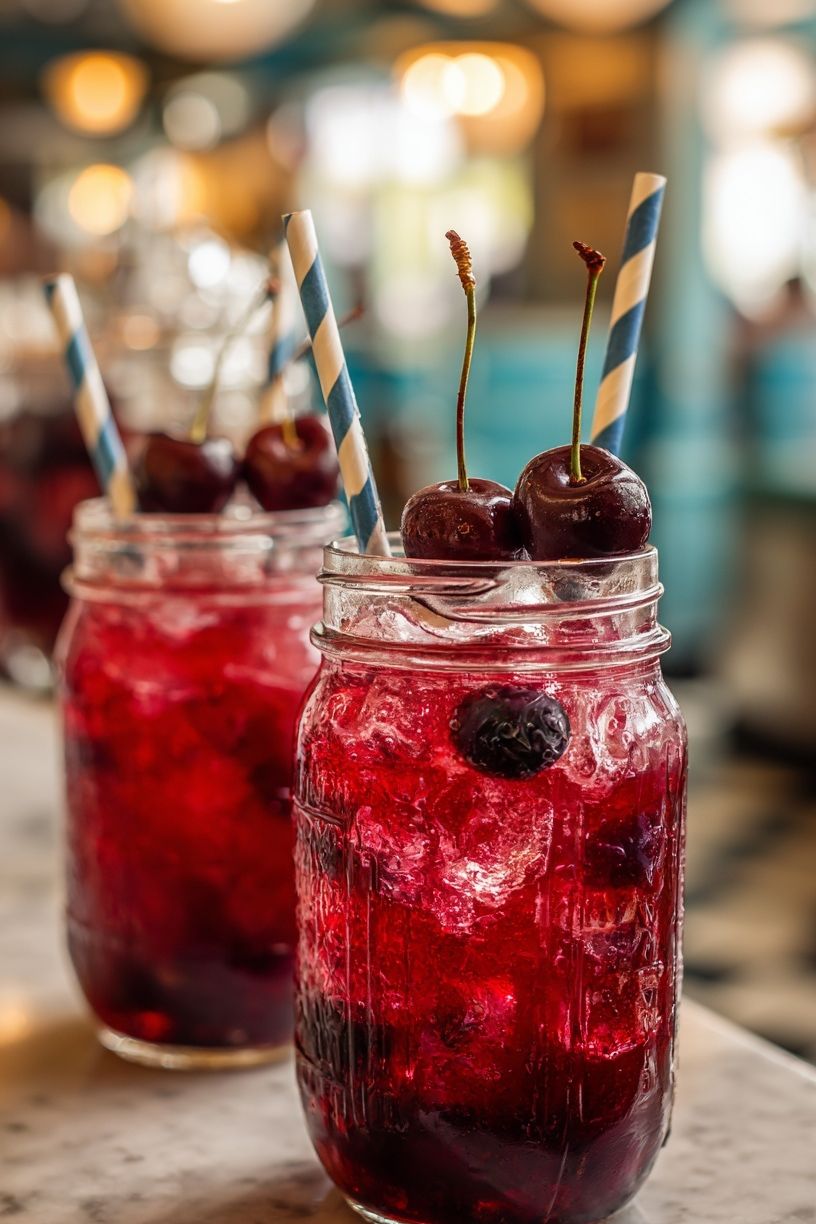 Cherry Cocktail Photography Print. poster — food-drink art