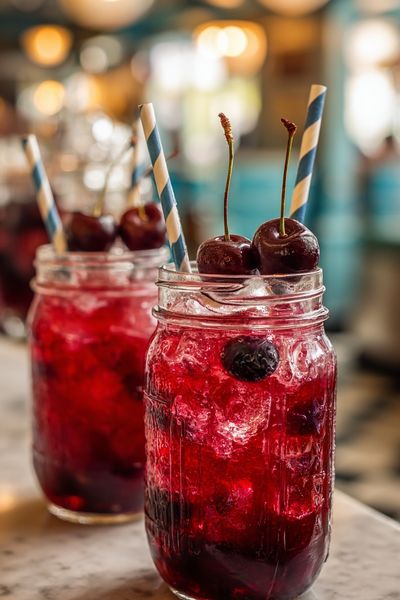 Cherry Cocktail Photography Print. poster