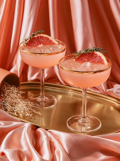 Grapefruit Cocktail Still Life Print.