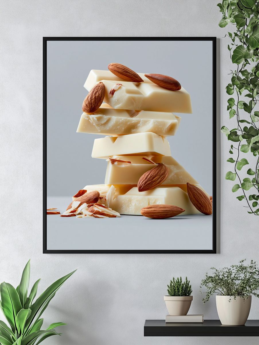 Almond Chocolate Stack Food Poster. — room view 4
