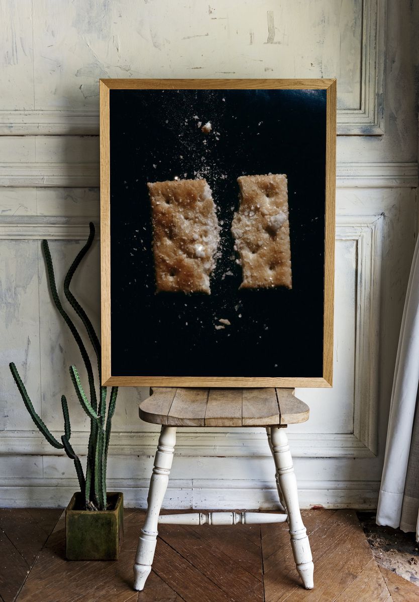Cracked Cracker Still Life Poster. — room view 1