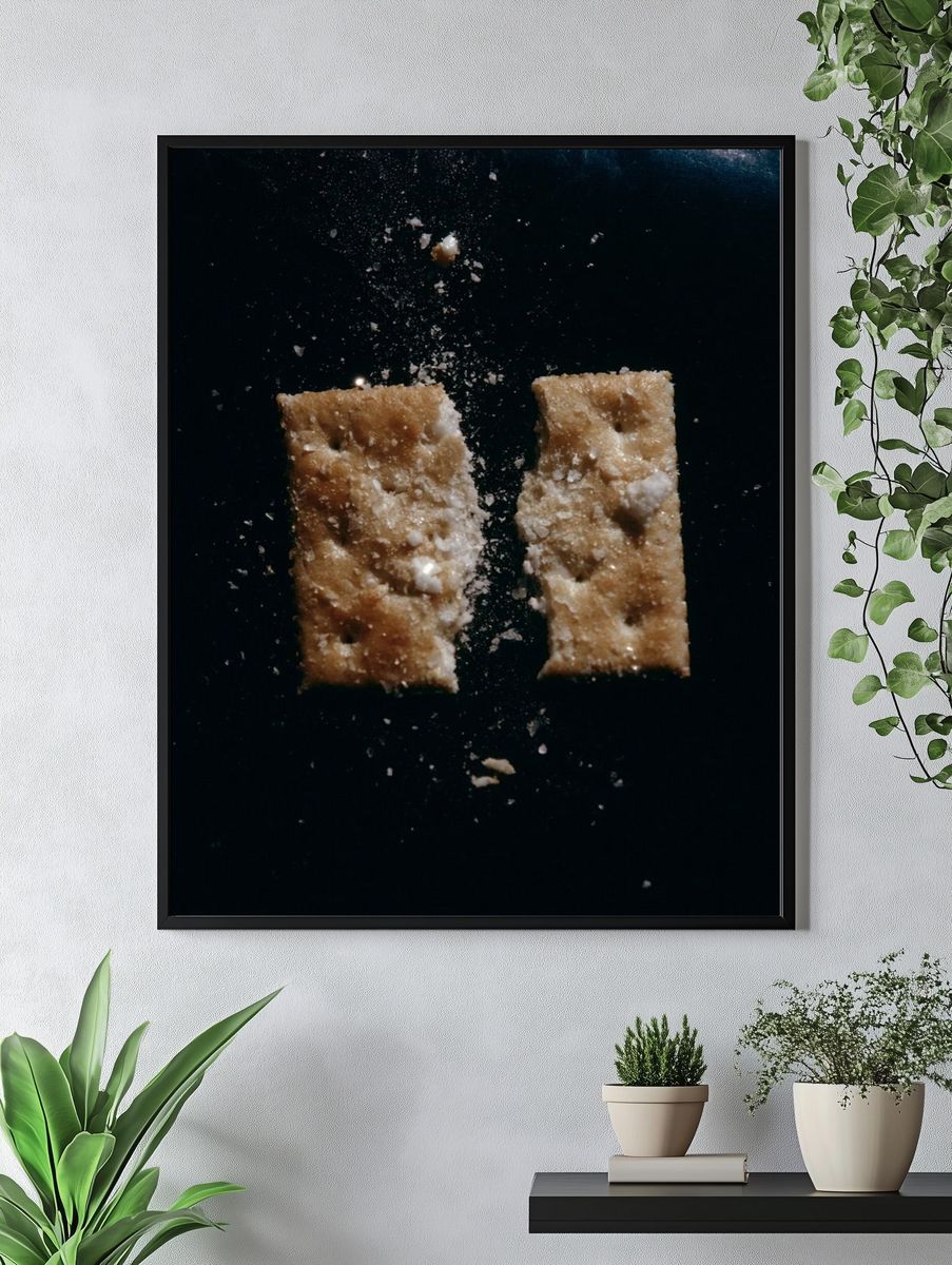 Cracked Cracker Still Life Poster. — room view 4