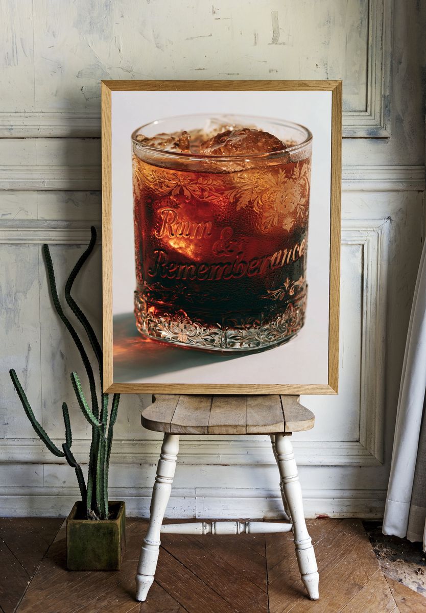 Rum & Rememberance Drink Poster. — room view 1