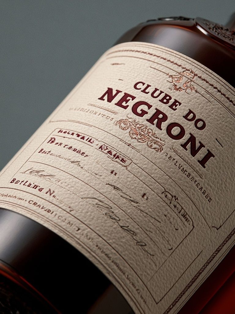 Clube do Negroni Bottle Print. poster — food-drink art