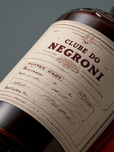 Clube do Negroni Bottle Print.