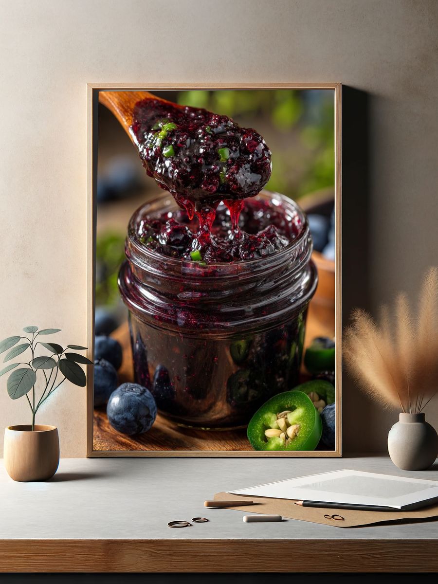 Blueberry Jam Food-Drink Poster. — room view 2