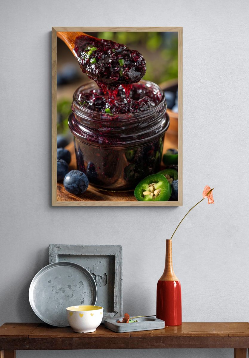 Blueberry Jam Food-Drink Poster. — room view 3