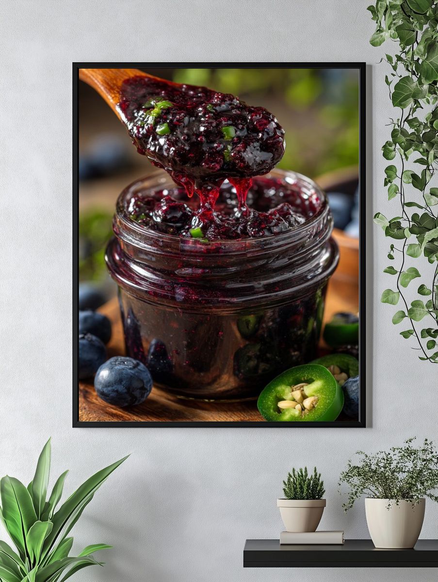Blueberry Jam Food-Drink Poster. — room view 4