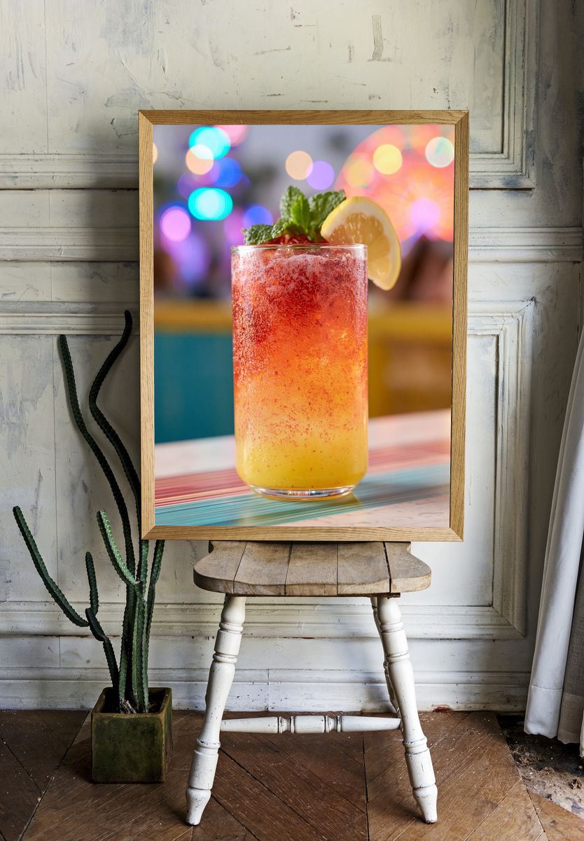 Citrus Cocktail Photography Poster. room preview