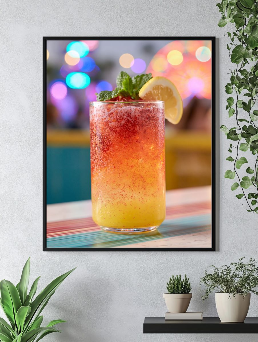 Citrus Cocktail Photography Poster. — room view 4