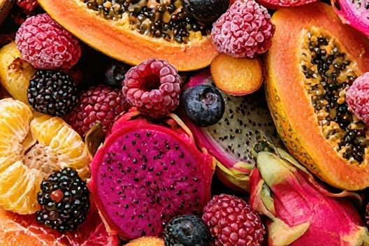 Tropical Fruit Still Life Poster. poster detail