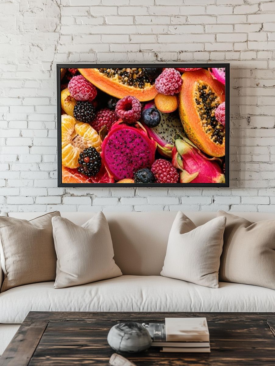 Tropical Fruit Still Life Poster. room preview