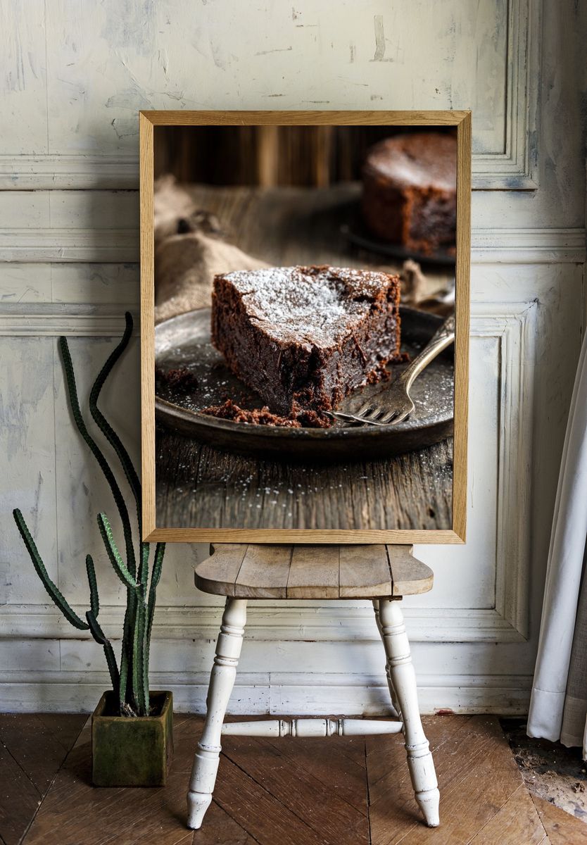 Chocolate Cake Still Life Poster. room preview