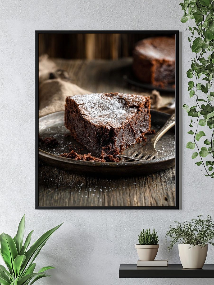 Chocolate Cake Still Life Poster. — room view 4