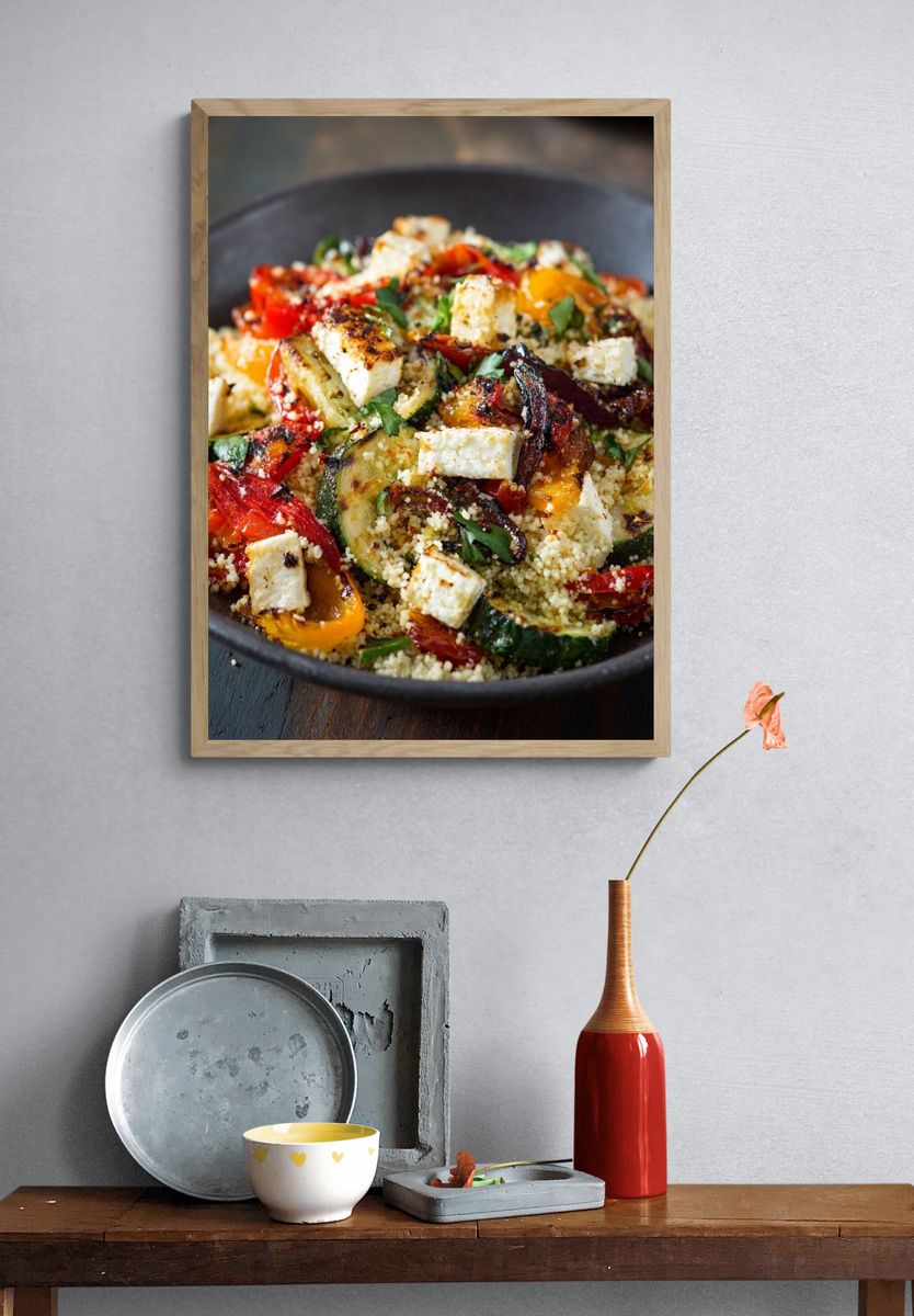 Roasted Vegetable Couscous Food Print. — room view 3