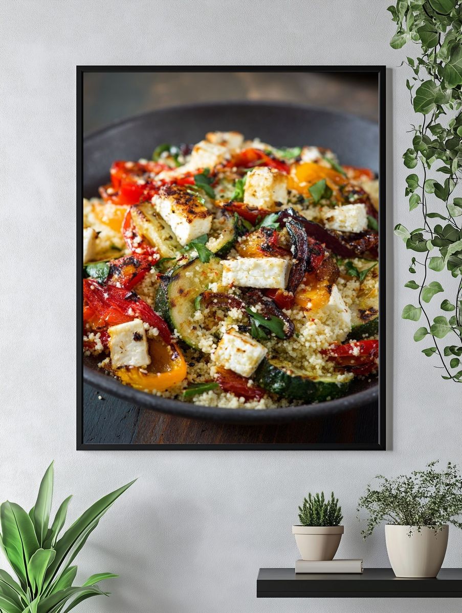 Roasted Vegetable Couscous Food Print. — room view 4