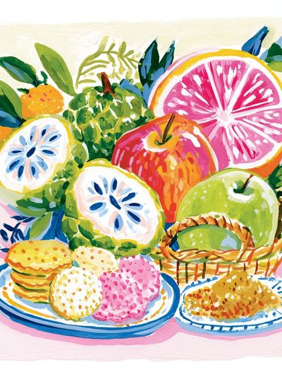 Colorful Fruit Still Life Poster.