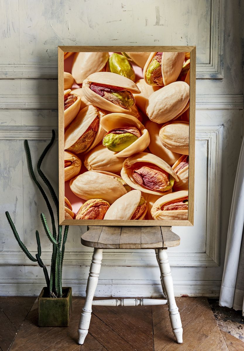 Pistachio Nuts Food Photography Poster. room preview