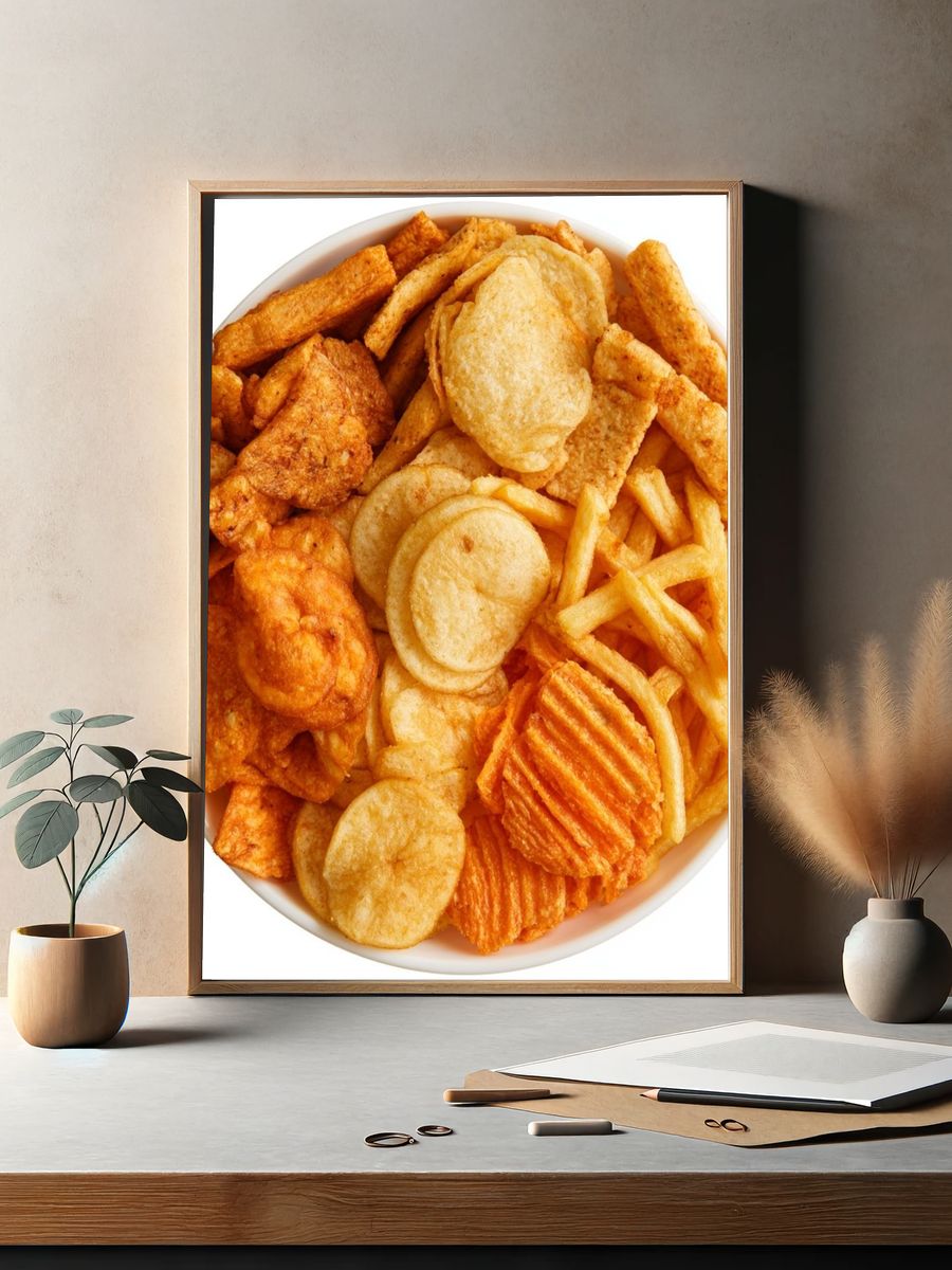 Mixed Snacks Food-Drink Poster. — room view 2