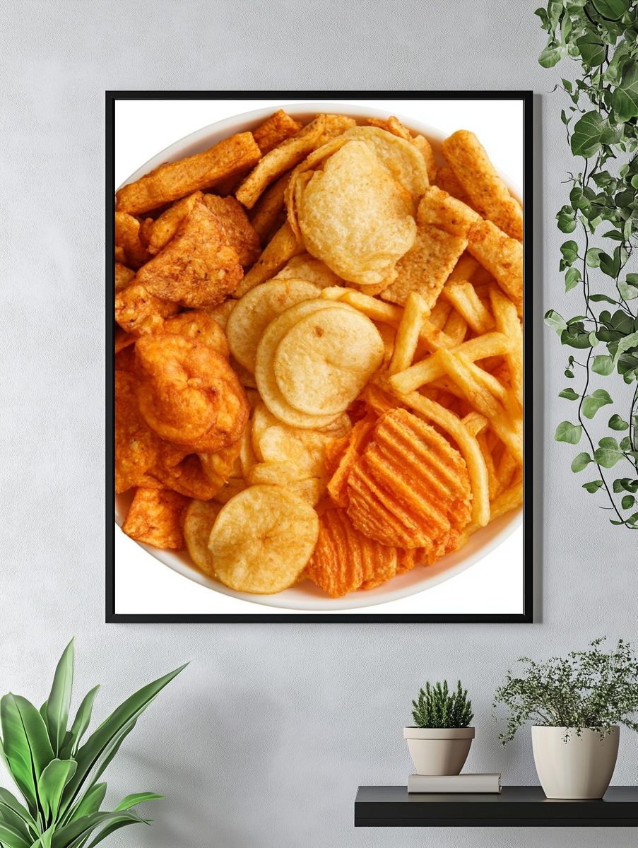 Mixed Snacks Food-Drink Poster. — room view 4