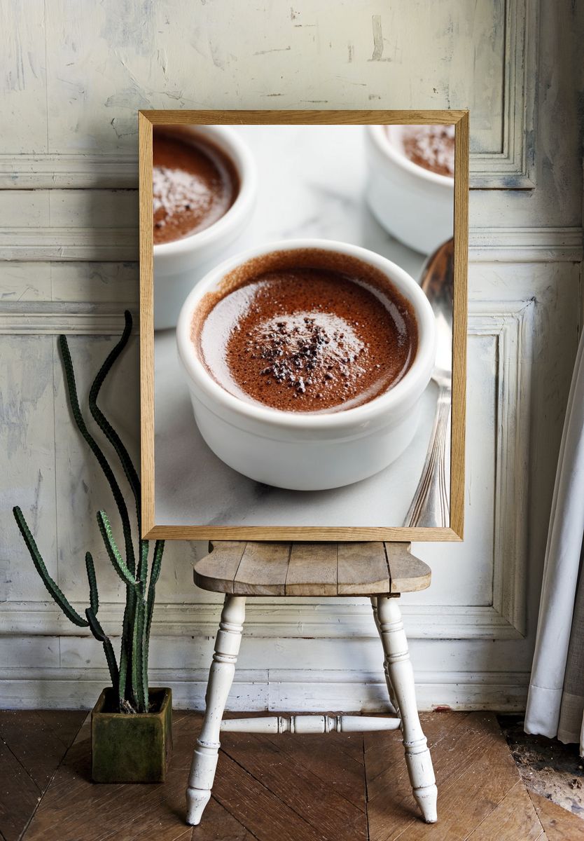 Chocolate Soufflé Dessert Photography Poster room preview