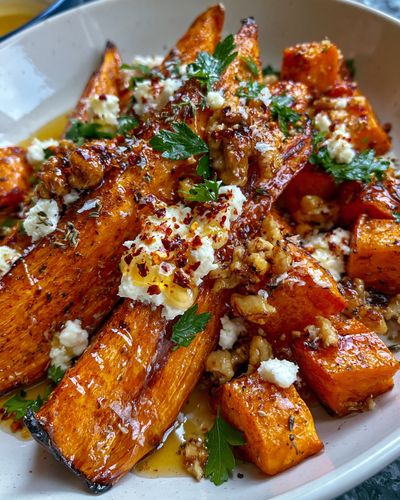 Roasted Sweet Potato Bowl Food Print. poster