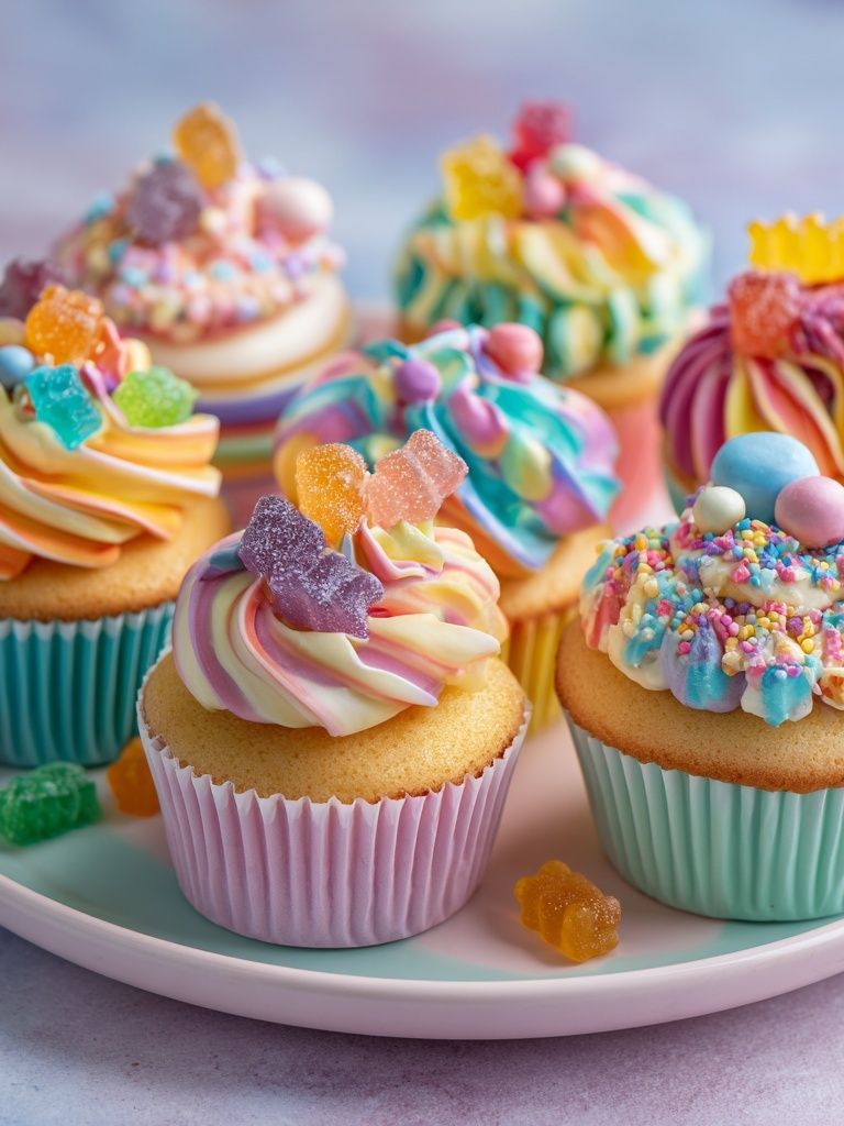 Rainbow Cupcakes Photography Poster. poster detail