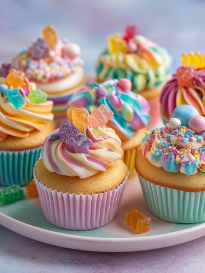Rainbow Cupcakes Photography Poster.