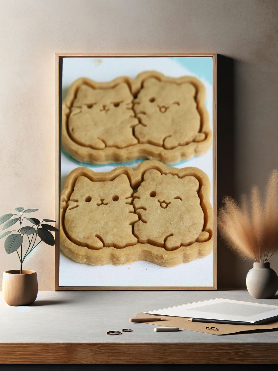 Cat Cookie Illustration Print. — room view 2