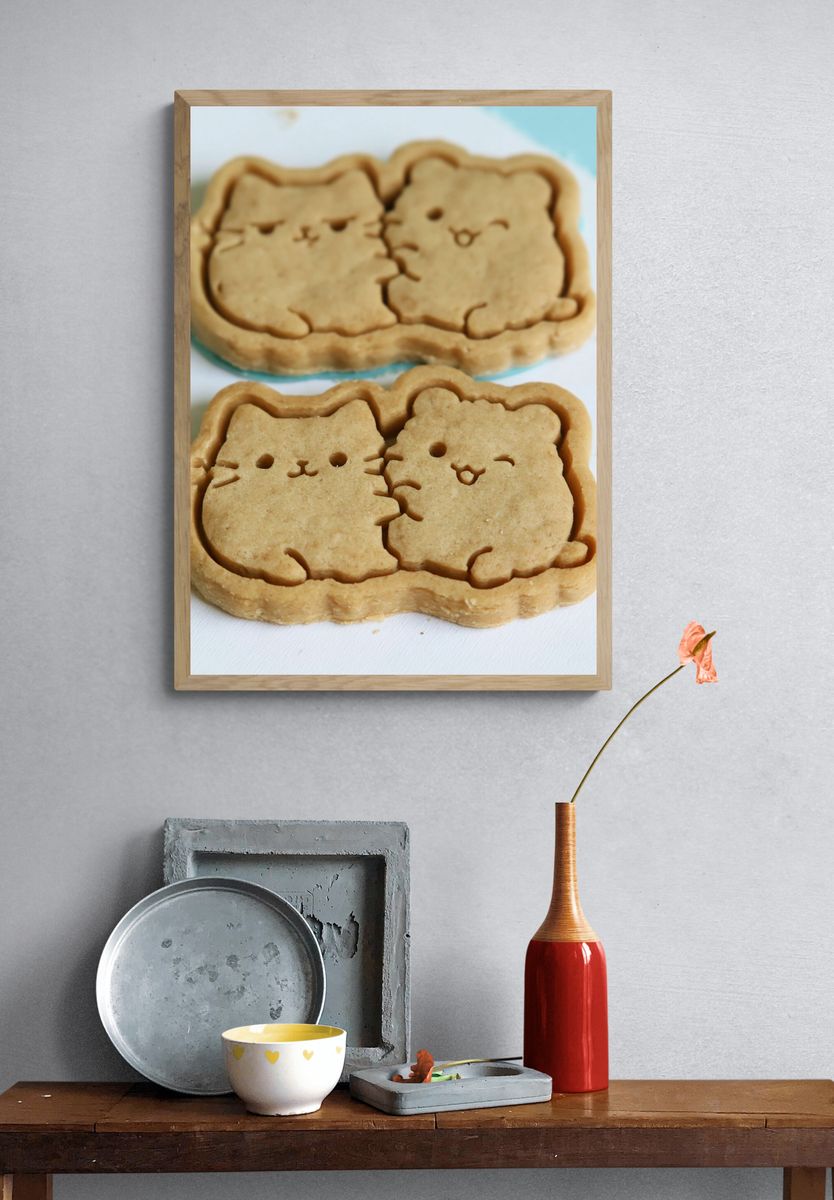 Cat Cookie Illustration Print. — room view 3