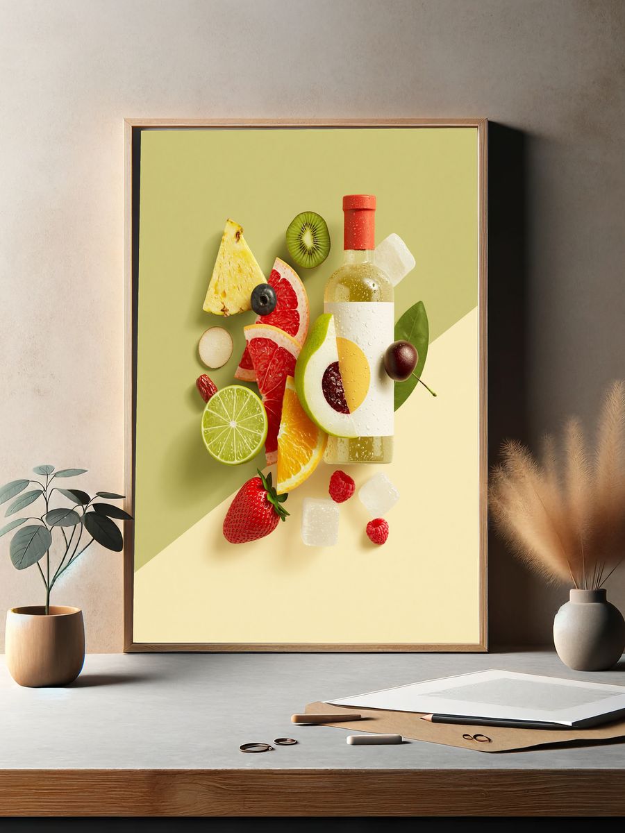 Citrus Fruit Cocktail Poster. — room view 2