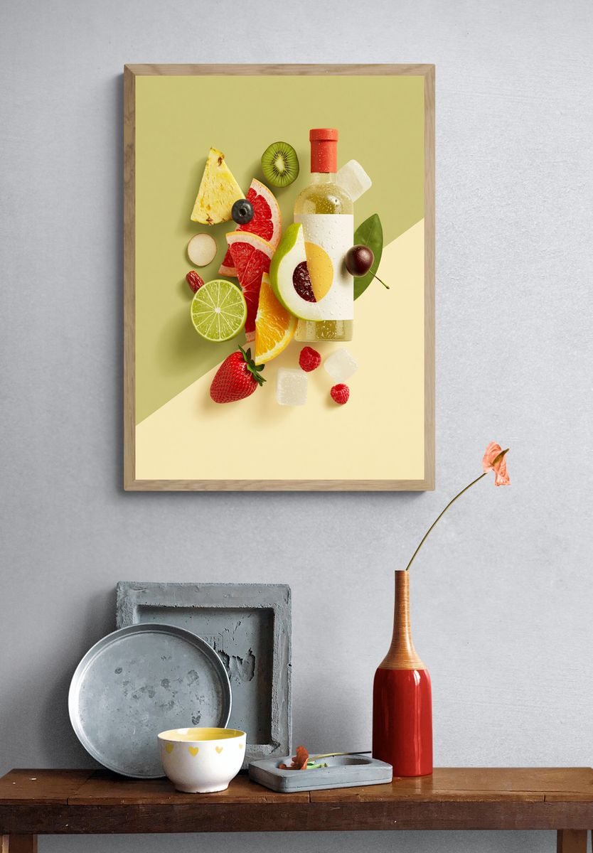 Citrus Fruit Cocktail Poster. — room view 3