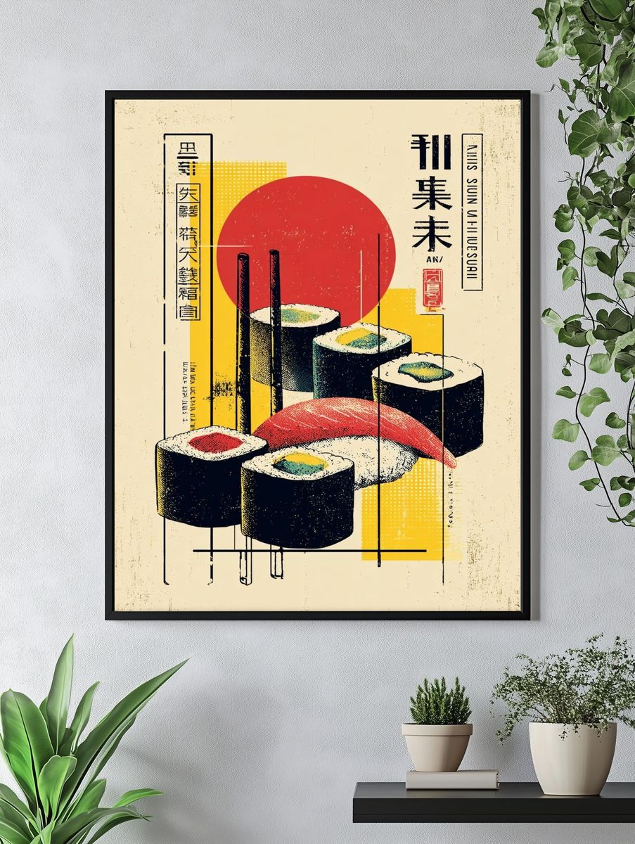Sushi Pop Art Poster. — room view 4