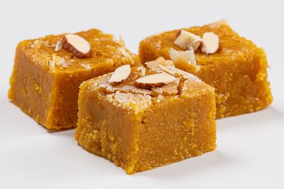 Indian Sweet Fudge Food Photography Poster.